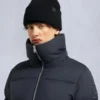 Belle Dune Long Shearling Trim Puffer