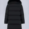 Belle Dune Long Shearling Trim Puffer