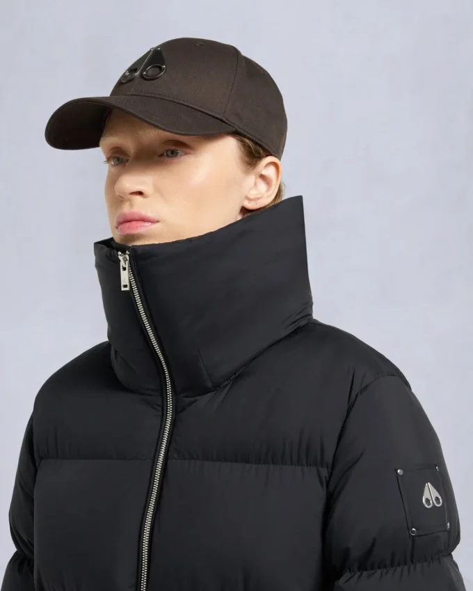 Belle Dune Long Shearling Trim Puffer