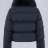 Belle Dune Short Shearling Trim Puffer