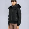 Cloud Shearling Trim Bomber Jacket