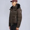 Cloud Shearling Trim Bomber Jacket