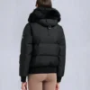Cloud Shearling Trim Bomber Jacket