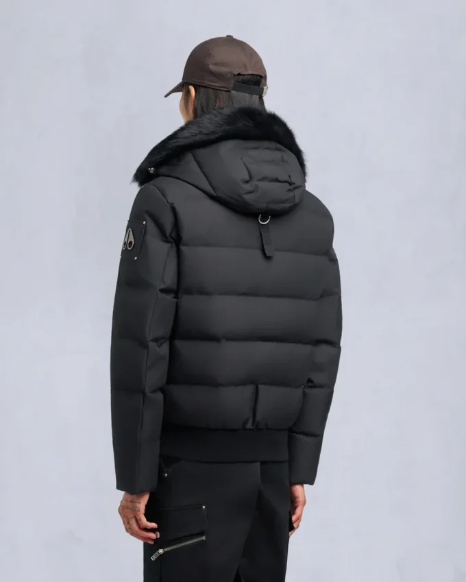 Cloud Shearling Trim Bomber Jacket