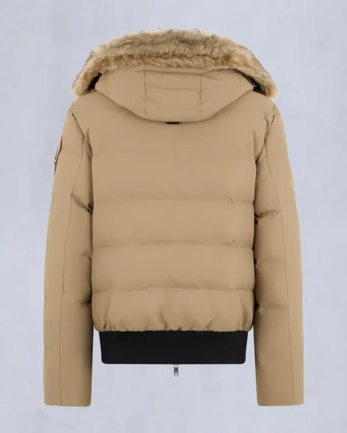 Cloud Shearling Trim Bomber Jacket