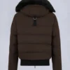 Cloud Shearling Trim Bomber Jacket