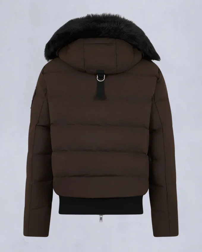 Cloud Shearling Trim Bomber Jacket