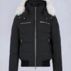 Cloud Shearling Trim Bomber Jacket