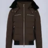 Cloud Shearling Trim Bomber Jacket