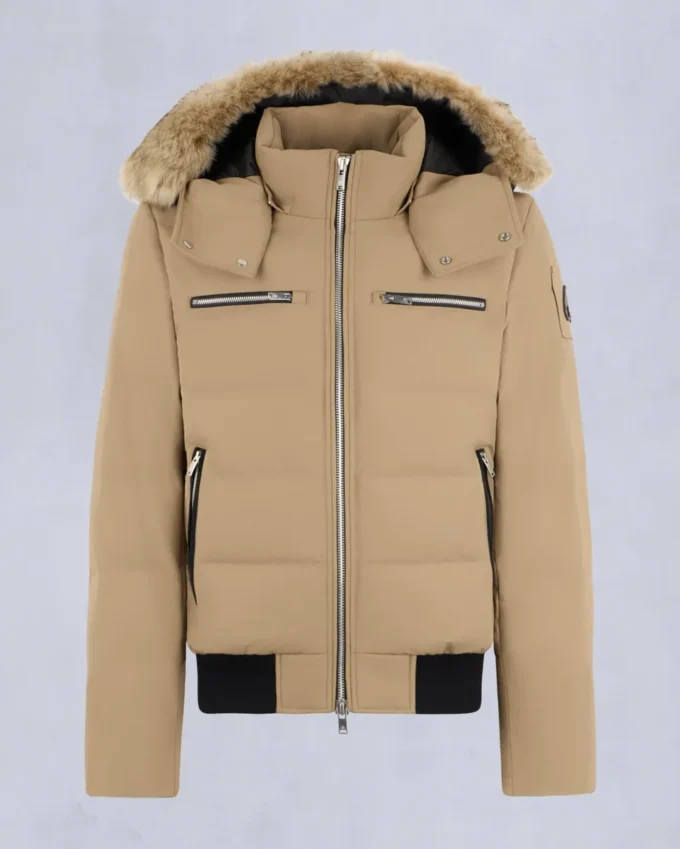 Cloud Shearling Trim Bomber Jacket