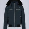 Cloud Shearling Trim Bomber Jacket
