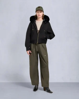 Gold Series Logan Shearling Trim Bomber Jacket