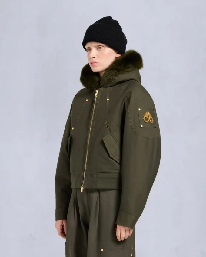 Gold Series Logan Shearling Trim Bomber Jacket