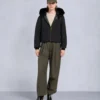 Gold Series Logan Shearling Trim Bomber Jacket