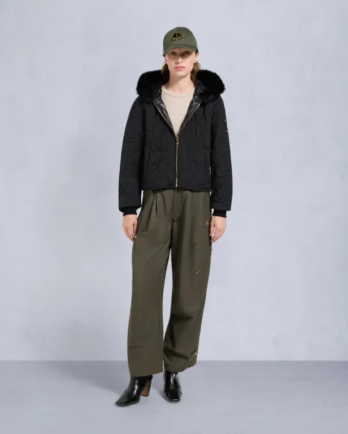 Gold Series Logan Shearling Trim Bomber Jacket