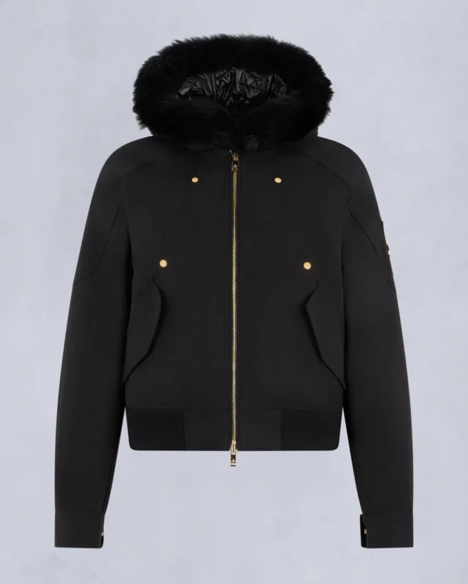 Gold Series Logan Shearling Trim Bomber Jacket