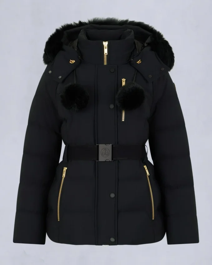 Gold Series Nyluxe Cambria Shearling Trim Jacket