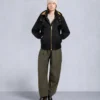 Gold Series Original Sainte Flavie Shearling Trim Bomber Jacket