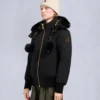 Gold Series Original Sainte Flavie Shearling Trim Bomber Jacket