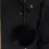 Gold Series Original Sainte Flavie Shearling Trim Bomber Jacket