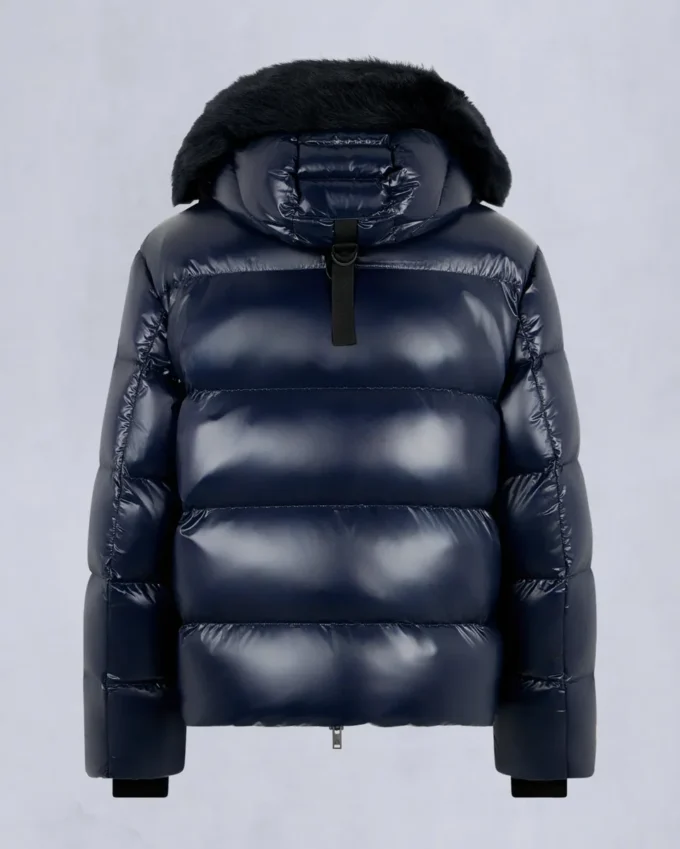 Kings Puffer Shearling Trim Jacket