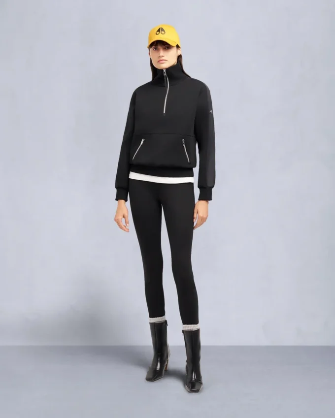 Mix Media Quarter Zip Sweater