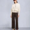 Mix Media Wide Leg Pant