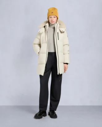 Nyluxe Chelia Shearling Trim 3Q Jacket