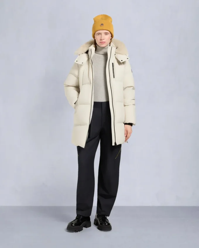Nyluxe Chelia Shearling Trim 3Q Jacket