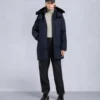 Nyluxe Chelia Shearling Trim 3Q Jacket