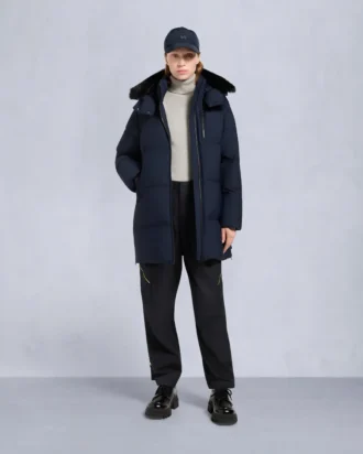 Nyluxe Chelia Shearling Trim 3Q Jacket