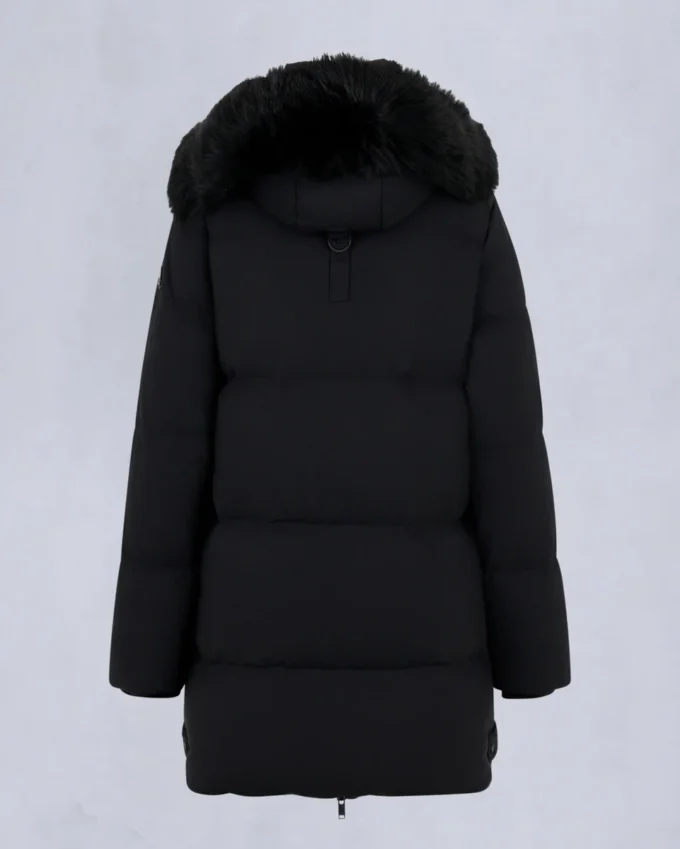 Nyluxe Chelia Shearling Trim 3Q Jacket