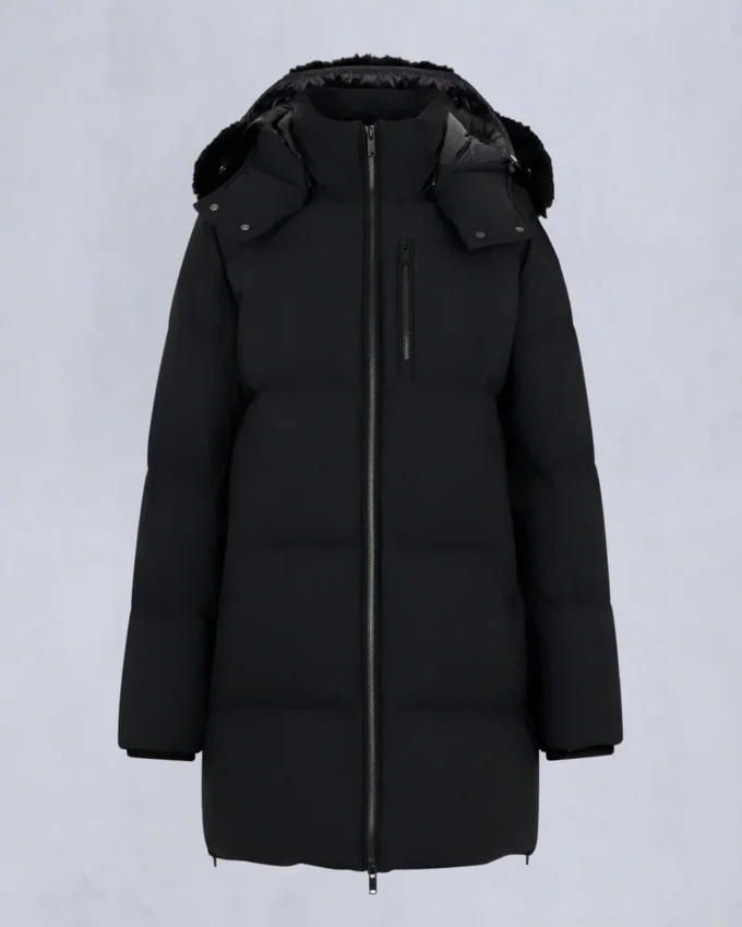 Nyluxe Chelia Shearling Trim 3Q Jacket