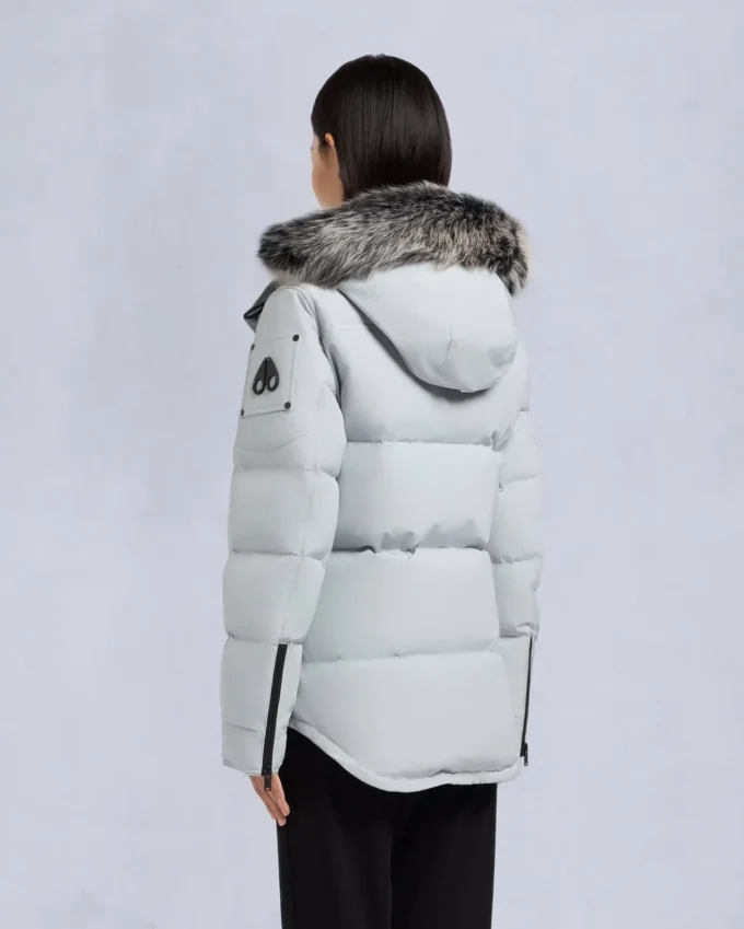 Onyx Anguille Shearling Trim Jacket