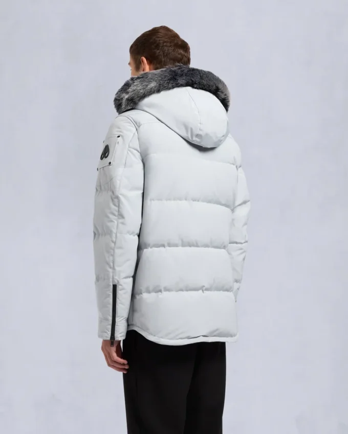 Onyx Round Island Shearling Trim Jacket