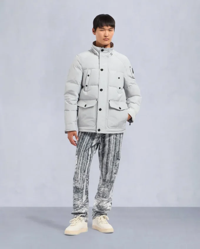 Onyx Round Island Shearling Trim Jacket