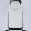 Onyx Scotchtown Shearling Trim Bomber Jacket