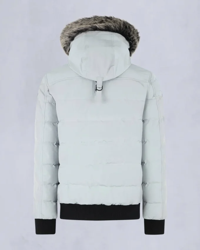 Onyx Scotchtown Shearling Trim Bomber Jacket