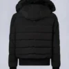 Onyx Scotchtown Shearling Trim Bomber Jacket
