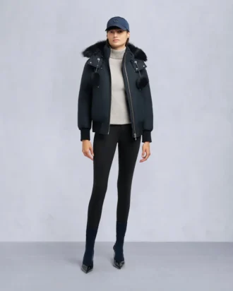 Original Debbie Shearling Trim Bomber Jacket