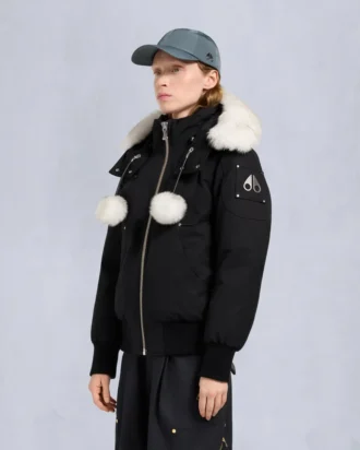 Original Debbie Shearling Trim Bomber Jacket