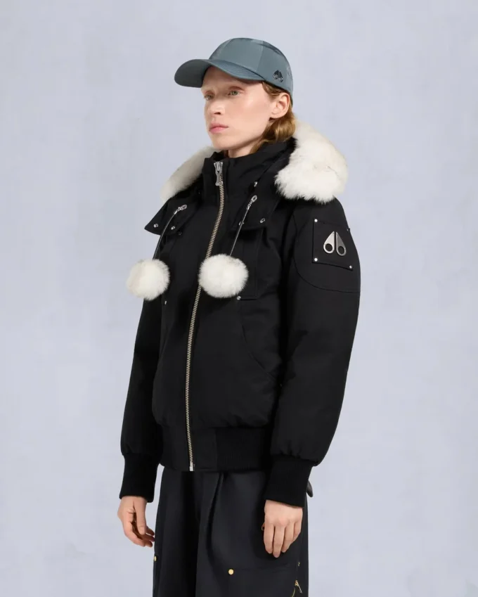 Original Debbie Shearling Trim Bomber Jacket