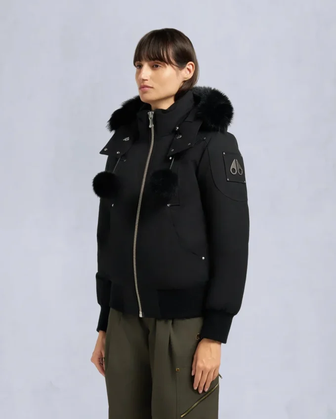 Original Debbie Shearling Trim Bomber Jacket
