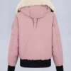Original Debbie Shearling Trim Bomber Jacket