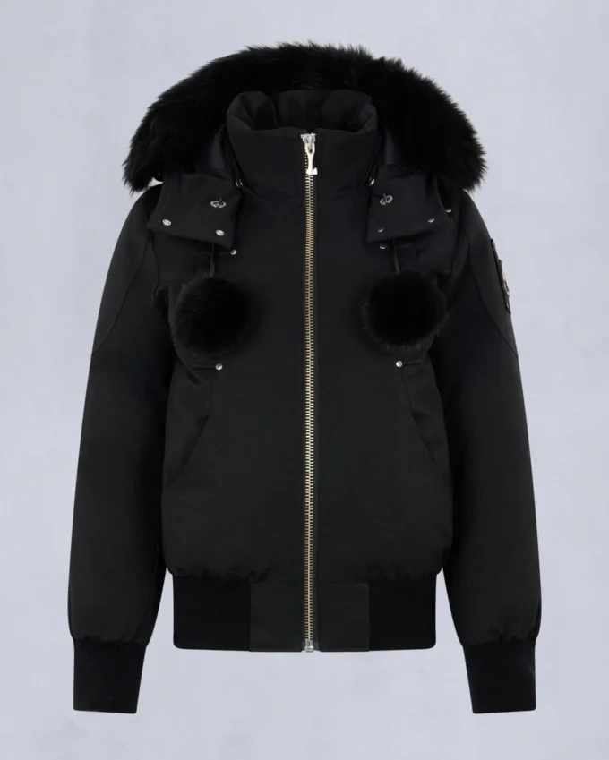 Original Debbie Shearling Trim Bomber Jacket